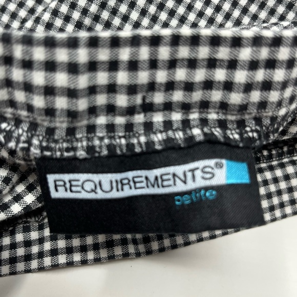 Requirements Black/White Check Crop/Capri Lightweight Pants Size 14P Used GHN4.. - Picture 4 of 6